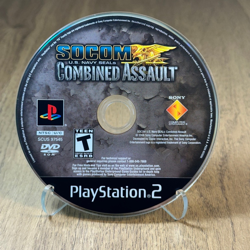 Sony SOCOM US Navy SEALs Combined Assault PS2 NTSC Black Good Disc Only SCUS